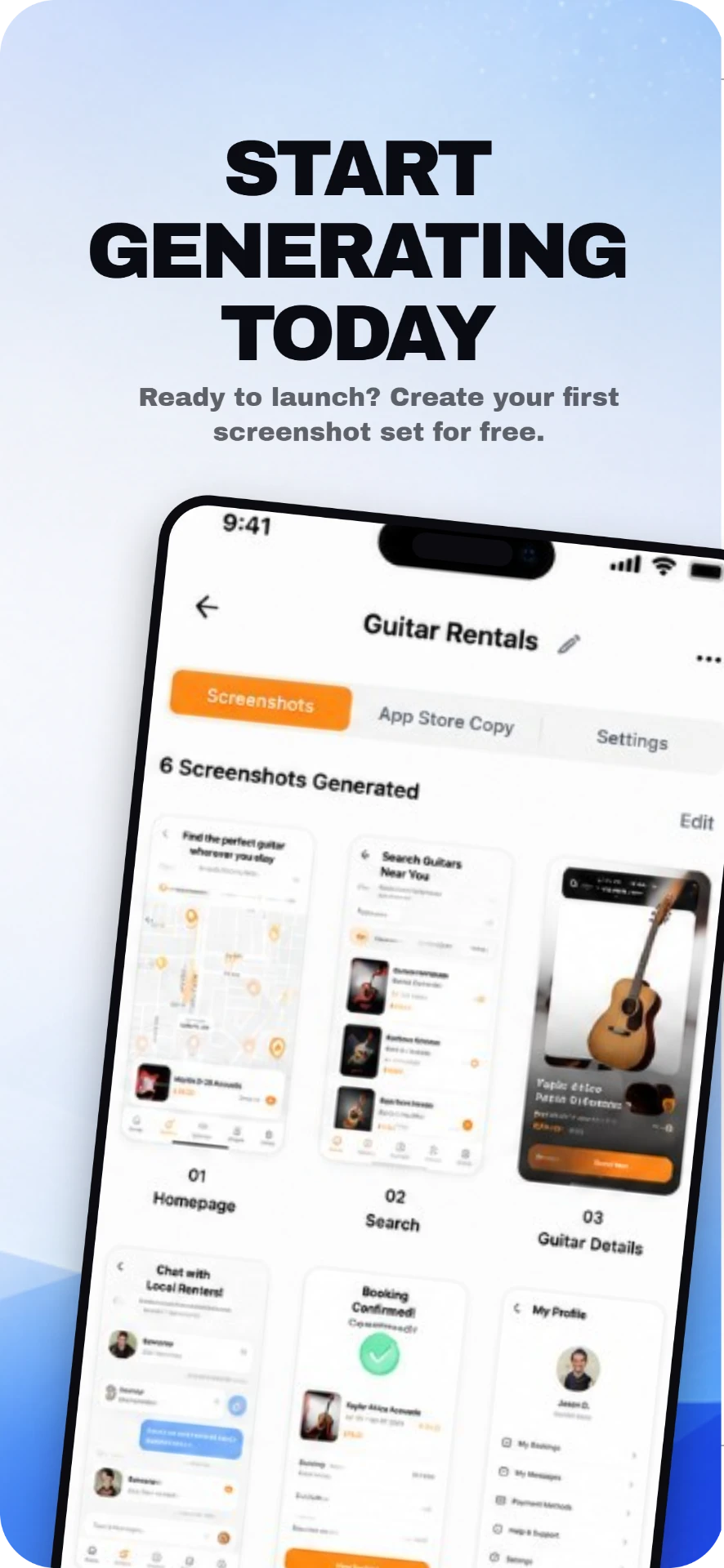 AppGenPro storyboard screen 5: Start Generating Today